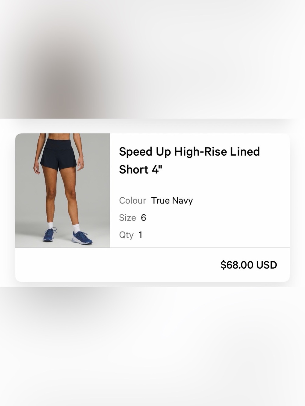 Lululemon Speed Up High Rise Lined Short 4” in Navy - Picture 5 of 8